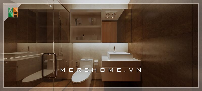 Tạo ra một không gian nội thất phòng tắm WC nhà phố, biệt thự tiện lợi với phong cách hiện đại để tạo nên sự hấp dẫn và sang trọng.